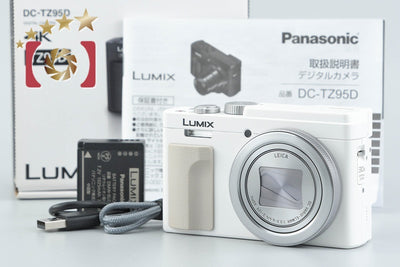 Used: Panasonic LUMIX DC-TZ95D White Compact Digital Camera with Original Box