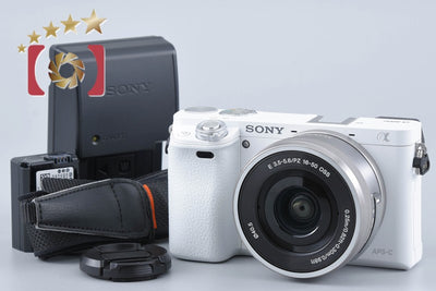 [Used] Sony α6000 ILCE-6000L White Power Zoom Lens Kit, Low Shutter Count