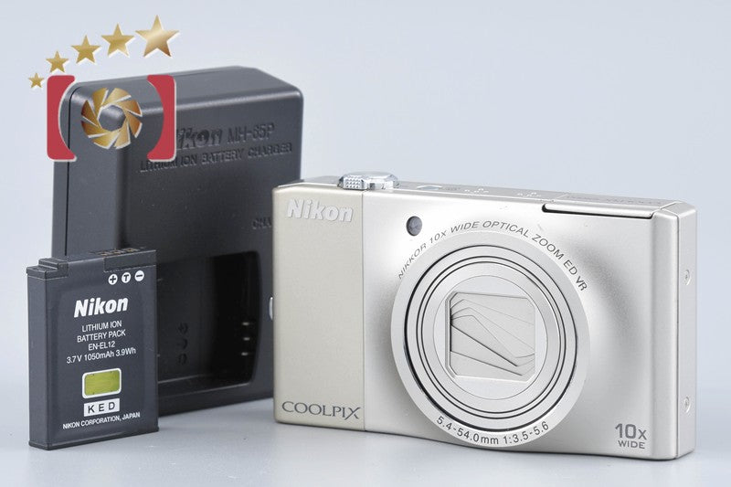 [Used] Nikon COOLPIX S8000 Champagne Silver Compact Digital Camera
