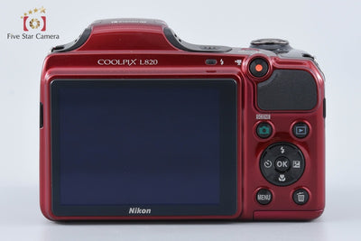 【Used】Nikon COOLPIX L820 Red Compact Digital Camera