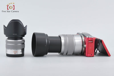 Used Panasonic LUMIX DMC-GF6 Double Zoom Lens Kit Red Shutter Count Very Low