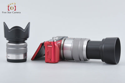 Used Panasonic LUMIX DMC-GF6 Double Zoom Lens Kit Red Shutter Count Very Low