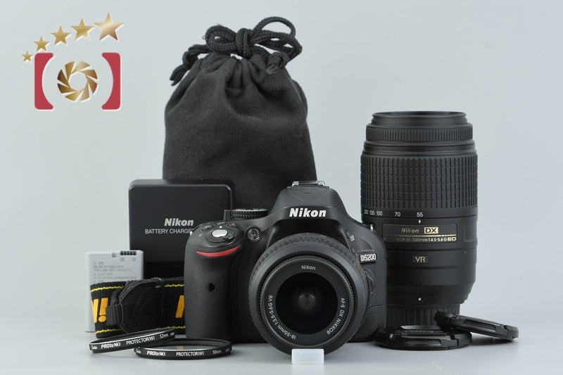 [Used] Nikon D5200 Double Zoom Kit Black - Low Shutter Count