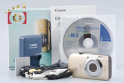 【中古】Canon キヤノン IXY Digital 510 IS ゴールド コンパクトデジタルカメラ 元箱付き