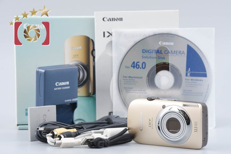 [Used] Canon IXY Digital 510 IS Gold Compact Digital Camera with Original Box
