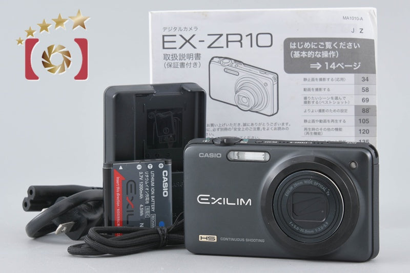 [Used] CASIO EXILIM EX-ZR10 Black Compact Digital Camera