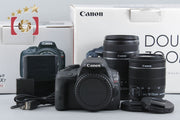 [Used] Canon EOS Kiss X7 Double Zoom Kit Black with Original Box