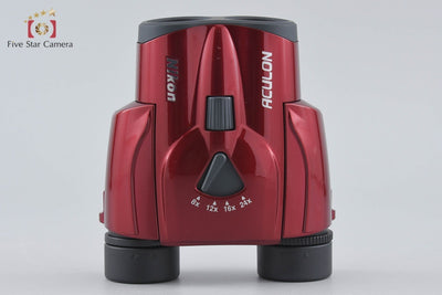 [Used] Nikon ACULON T11 8-24x25 Red Binoculars with Original Box