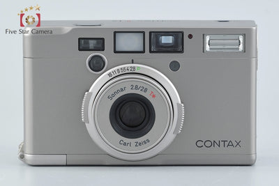 [Used] CONTAX Tix Silver Compact Film Camera with Original Box