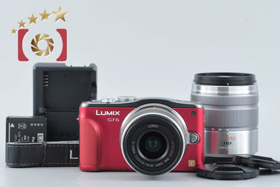[Used] Panasonic LUMIX DMC-GF6 Double Zoom Lens Kit Red, Low Shutter Count