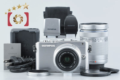 [Used] OLYMPUS PEN Lite E-PL3 Double Zoom Lens Kit Silver, Low Shutter Count