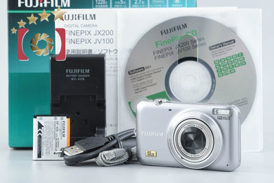 [Used] FUJIFILM FinePix JX200 Silver Compact Digital Camera with Original Box