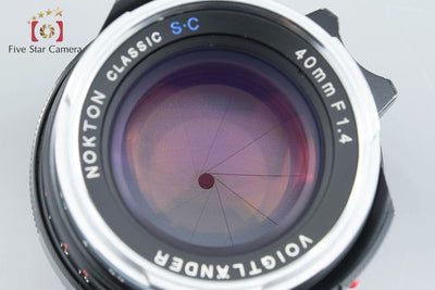 [Used] Voigtlander NOKTON Classic S.C 40mm f/1.4 Leica M Mount