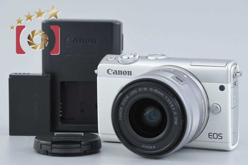 [Used] Canon EOS M100 EF-M 15-45 IS STM Lens Kit White