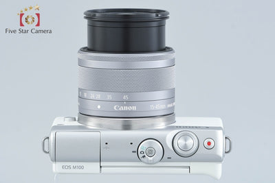 [Used] Canon EOS M100 EF-M 15-45 IS STM Lens Kit White