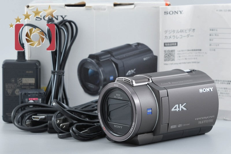 [Used] SONY HANDYCAM FDR-AX40 Bronze Brown Video Camera with Original Box