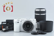 Used SONY Sony α6000 ILCE-6000 Double Zoom Lens Kit White, Low Shutter Count