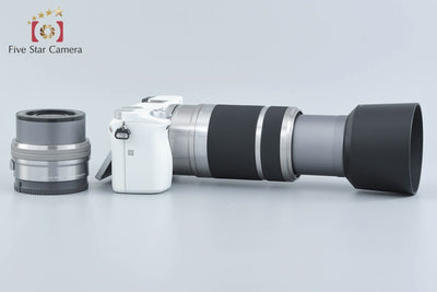 Used SONY Sony α6000 ILCE-6000 Double Zoom Lens Kit White, Low Shutter Count