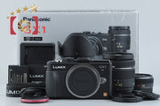 Used: Panasonic LUMIX DMC-GX1 Double Lens Kit Esprit Black, Low Shutter Count, Original Box Included