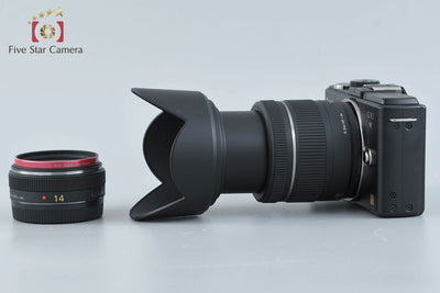 Used: Panasonic LUMIX DMC-GX1 Double Lens Kit Esprit Black, Low Shutter Count, Original Box Included