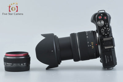 Used: Panasonic LUMIX DMC-GX1 Double Lens Kit Esprit Black, Low Shutter Count, Original Box Included