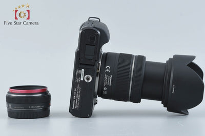 Used: Panasonic LUMIX DMC-GX1 Double Lens Kit Esprit Black, Low Shutter Count, Original Box Included