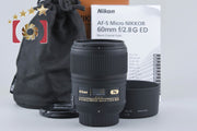 [Used] Nikon AF-S MICRO NIKKOR 60mm f/2.8 G ED with original box