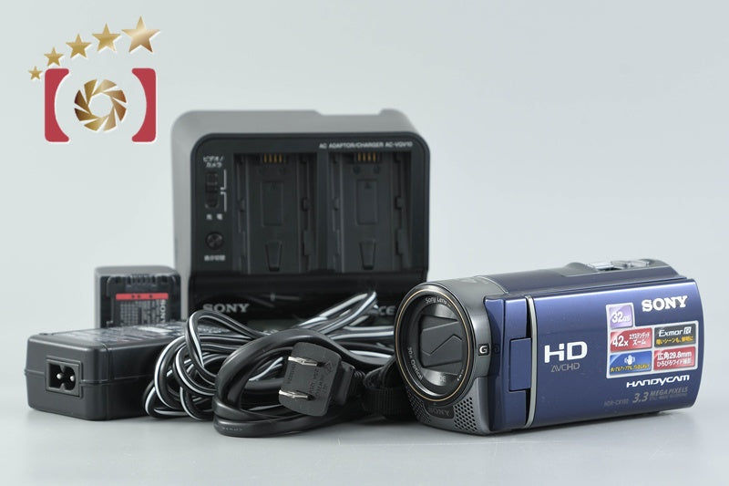 [Used] SONY Handycam HDR-CX180 Blue Video Camera