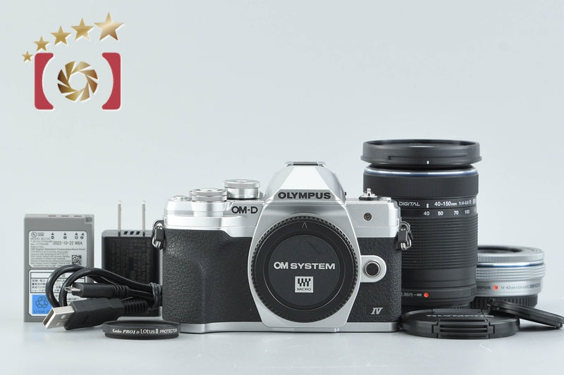 [Used] OLYMPUS OM-D E-M10 Mark IV EZ Double Zoom Kit Silver - Low Shutter Count