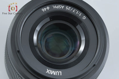 [Used] Panasonic LUMIX G 25mm f/1.7 ASPH. H-H025 Black