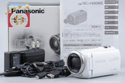 [Used] Panasonic HC-V480MS White Digital High-Definition Video Camera with Original Box