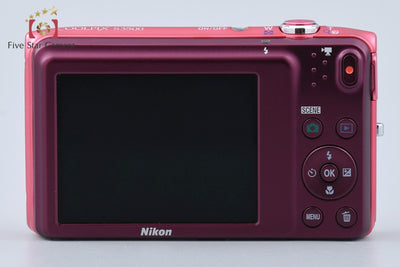 [Used] Nikon COOLPIX S3500 Strawberry Pink Compact Digital Camera with Original Box
