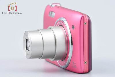 [Used] Nikon COOLPIX S3500 Strawberry Pink Compact Digital Camera with Original Box