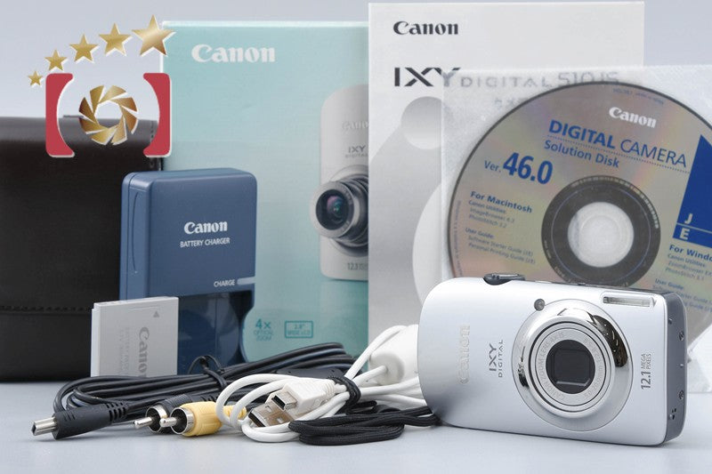 Used Canon IXY Digital 510 IS Silver Compact Digital Camera with Original Box