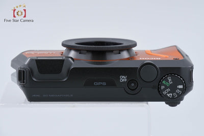 【中古】RICOH リコー PENTAX ペンタックス WG-60 オレンジ 防水アクションカメラ シャッター回数僅少