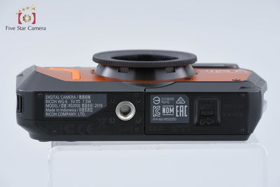 【中古】RICOH リコー PENTAX ペンタックス WG-60 オレンジ 防水アクションカメラ シャッター回数僅少