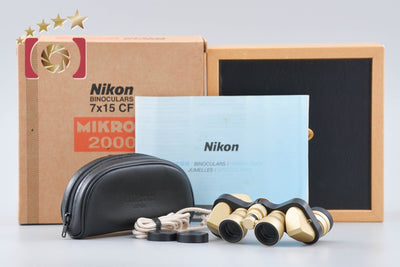 [Used] Nikon Mikron 2000 7x15 CF 7° Gold Binoculars with Original Box
