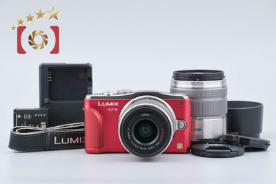[Used] Panasonic LUMIX DMC-GF6 Double Zoom Lens Kit Red