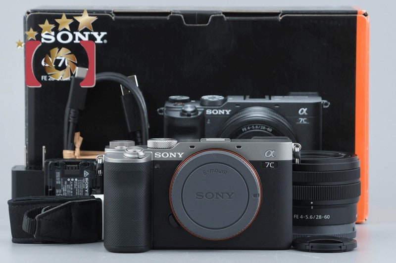 SONY α7C シャッター回数少　箱+付属品あり 中古】SONY ソニー α7C ILCE-7C ズームレンズキット シルバー