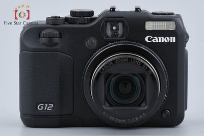 [Used] Canon PowerShot G12 Black Compact Digital Camera with Original Box