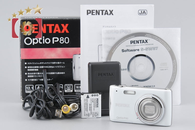 中古】PENTAX ペンタックス Optio P80 ホワイト コンパクトデジタル