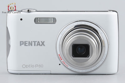 【中古】PENTAX ペンタックス Optio P80 ホワイト コンパクトデジタルカメラ 元箱付き