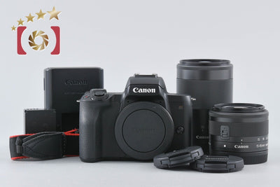 [Used] Canon EOS Kiss M2 Double Zoom Lens Kit Black