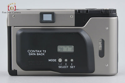 [Used] CONTAX T3 Single Tooth Compact Film Camera with Data Back