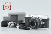 【中古】OLYMPUS オリンパス PEN E-P5 シルバー + M.ZUIKO DIGITAL 14-42mm f/3.5-5.6 II ブラック