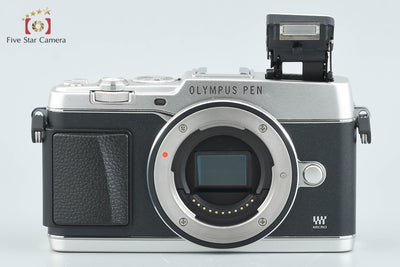 【中古】OLYMPUS オリンパス PEN E-P5 シルバー + M.ZUIKO DIGITAL 14-42mm f/3.5-5.6 II ブラック