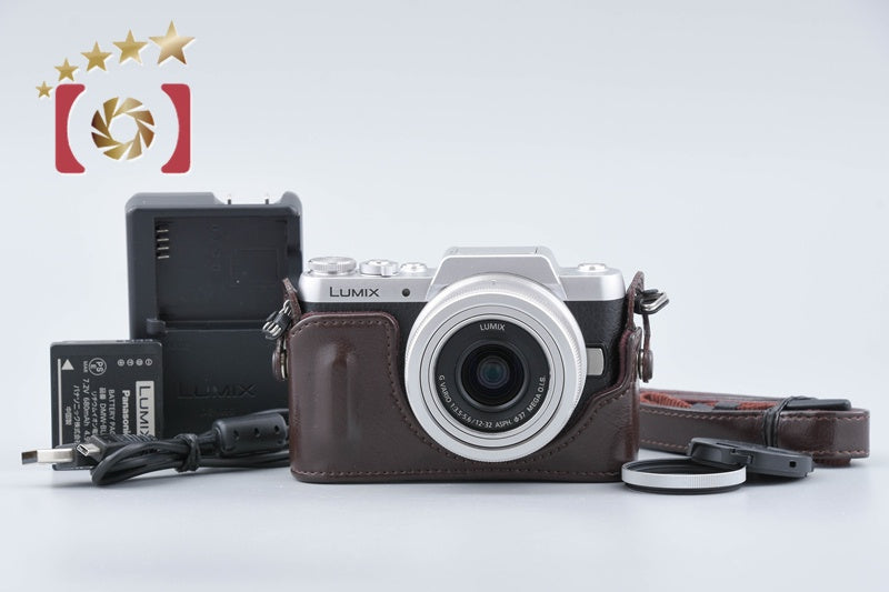 【中古】Panasonic パナソニック LUMIX DMC-GF7 シルバー + LUMIX G VARIO 12-32mm f/3.5-5.6 ASPH. MEGA O.I.S. H-FS12032 シャッター回数僅少