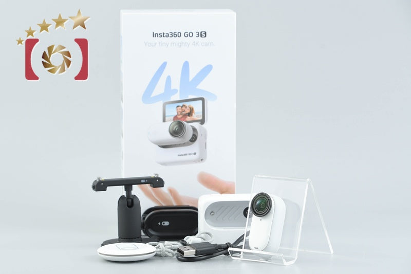 【中古】Arashi Vision 嵐ビジョン Insta360 GO 3S 128GB ホワイト 4Kアクションカメラ 元箱付き