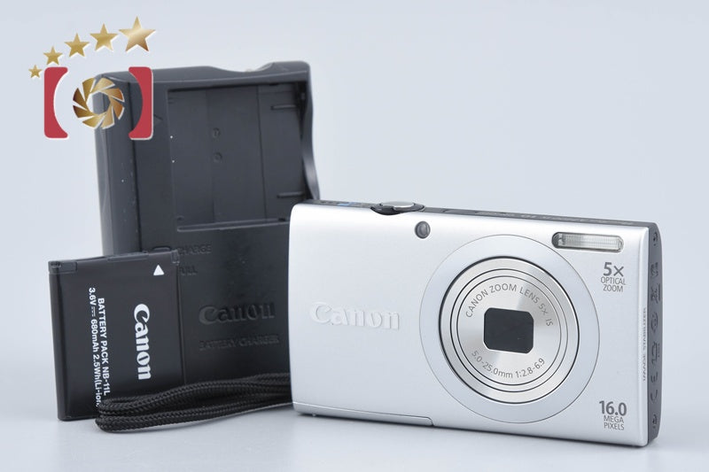 [Used] Canon PowerShot A2400 IS Silver Compact Digital Camera