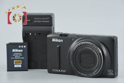 [Used] Nikon COOLPIX S9500 Matte Black Compact Digital Camera
